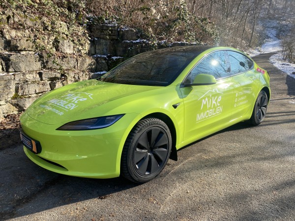 Tesla in Lime Green